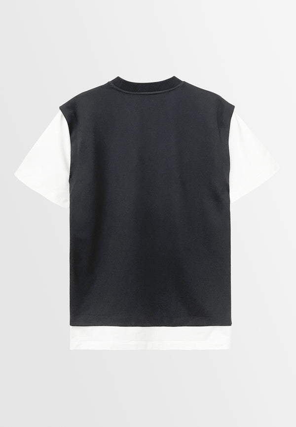 Men Short-Sleeve Sweatshirt - Black  - S3M757
