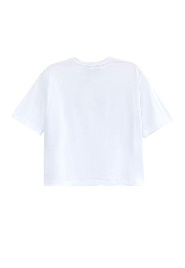 Women Short-Sleeve Fashion Tee - White - S3W595