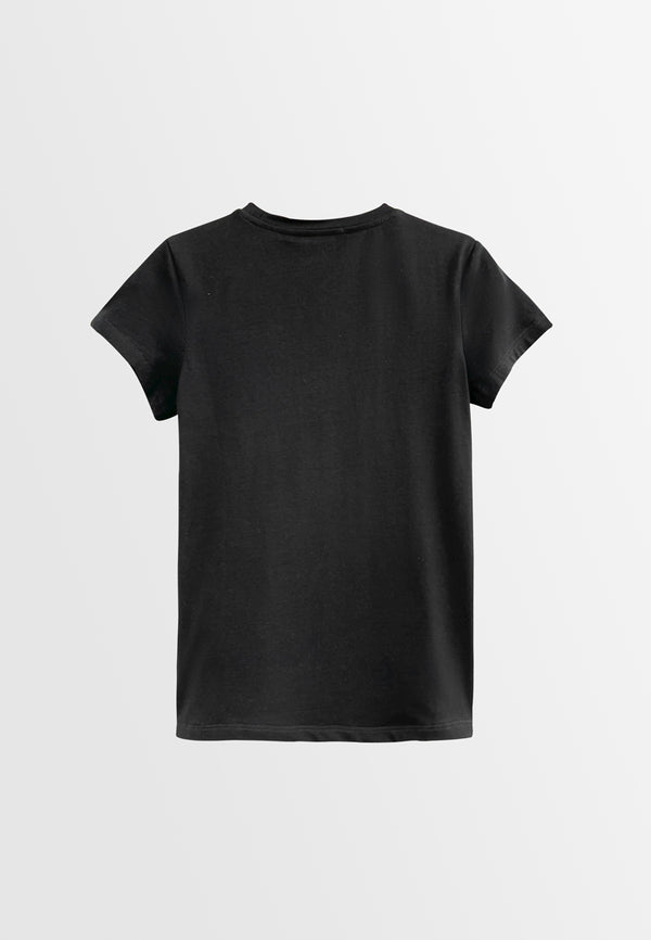 Women Short-Sleeve Graphic Tee - Black - S3W583