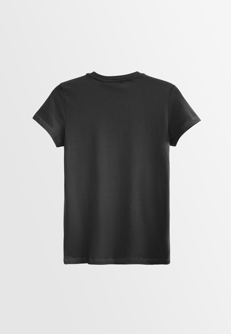 Women Short-Sleeve Graphic Tee - Black - H2W570