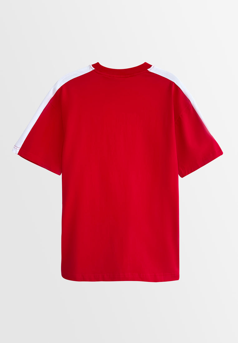 Men Short-Sleeve Fashion Tee - Red - H2M466