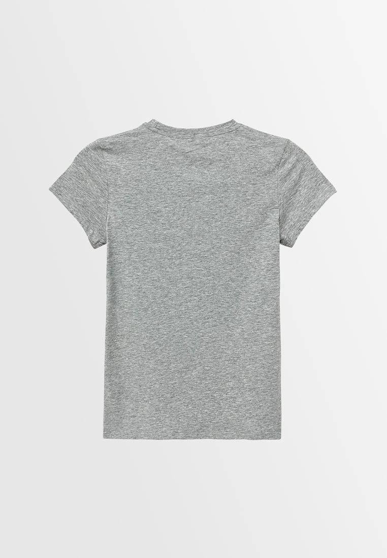 Women Short-Sleeve Graphic Tee - Grey - S3W639