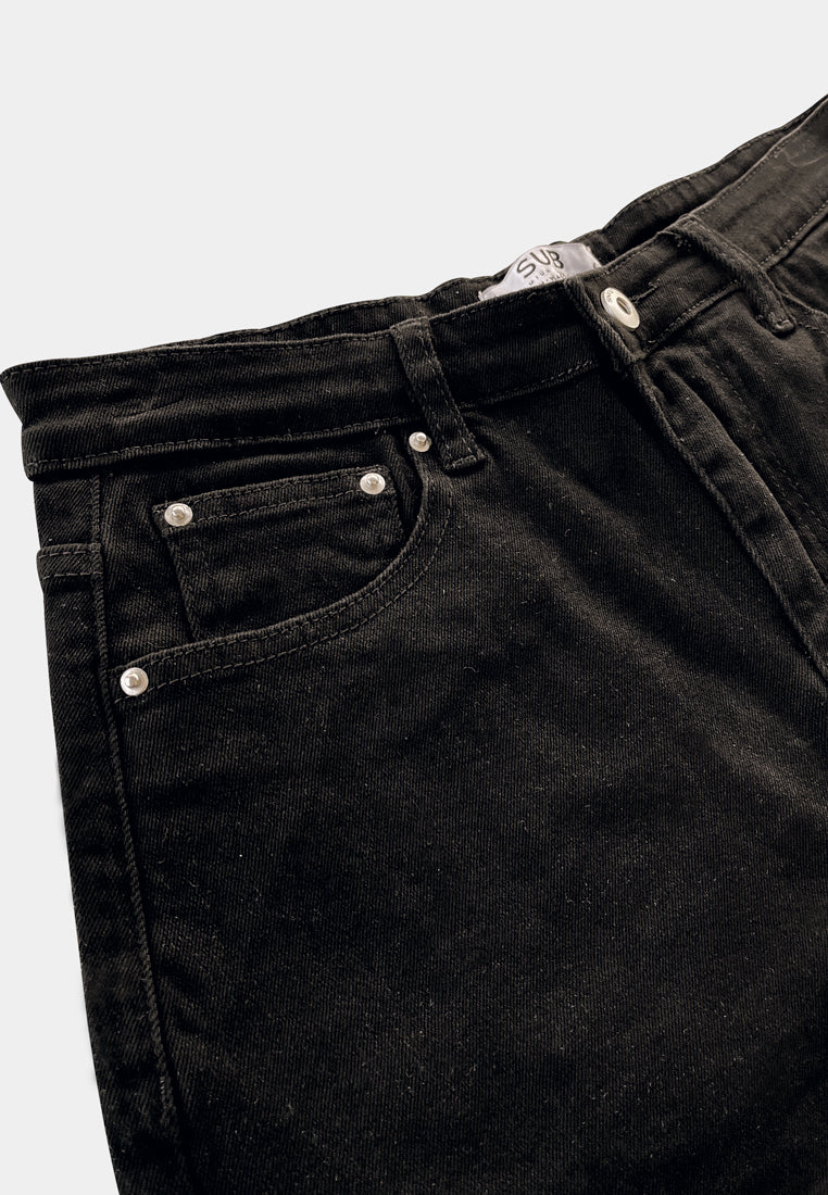 Women Short Jeans - Black - F2W387