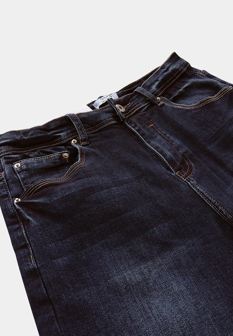 Men Short Jeans - Dark Blue - H0M678