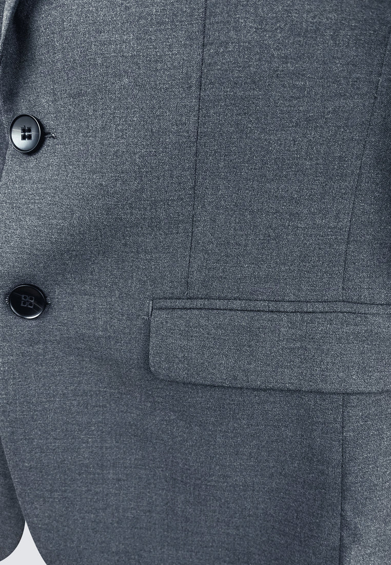 Men Suit Blazer - Dark Grey - H2M693