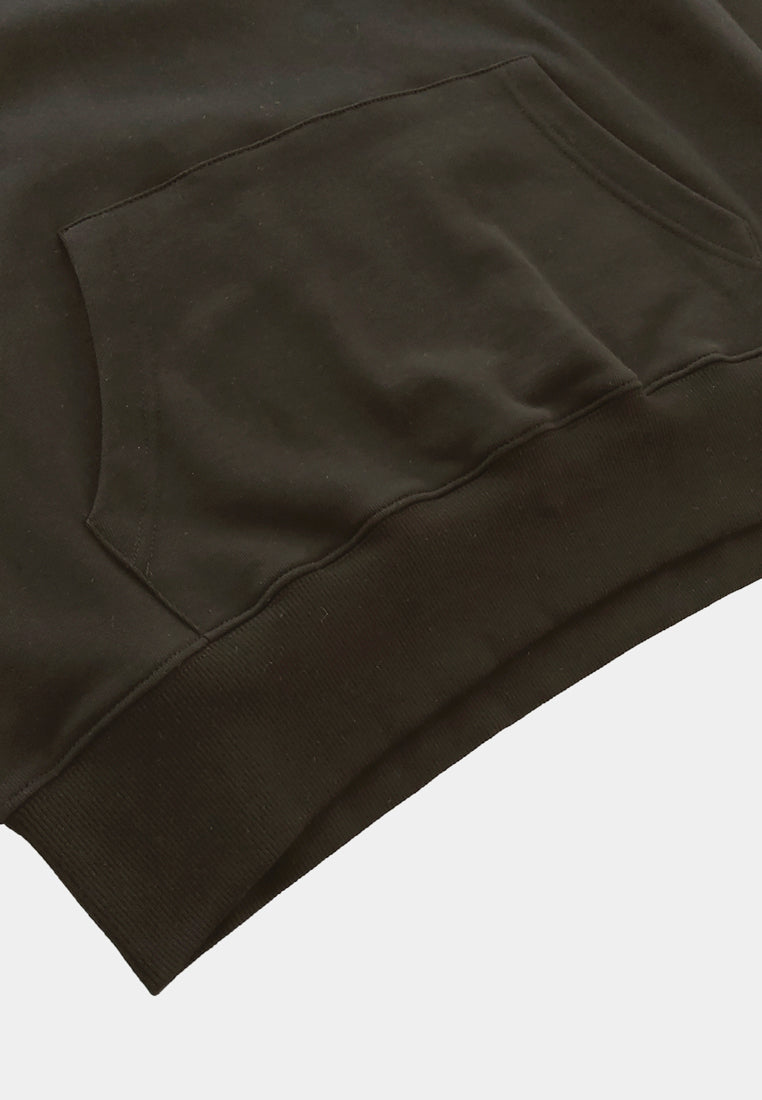 Men Long-Sleeve Oversized Sweatshirt Hoodies - Black - M2M343