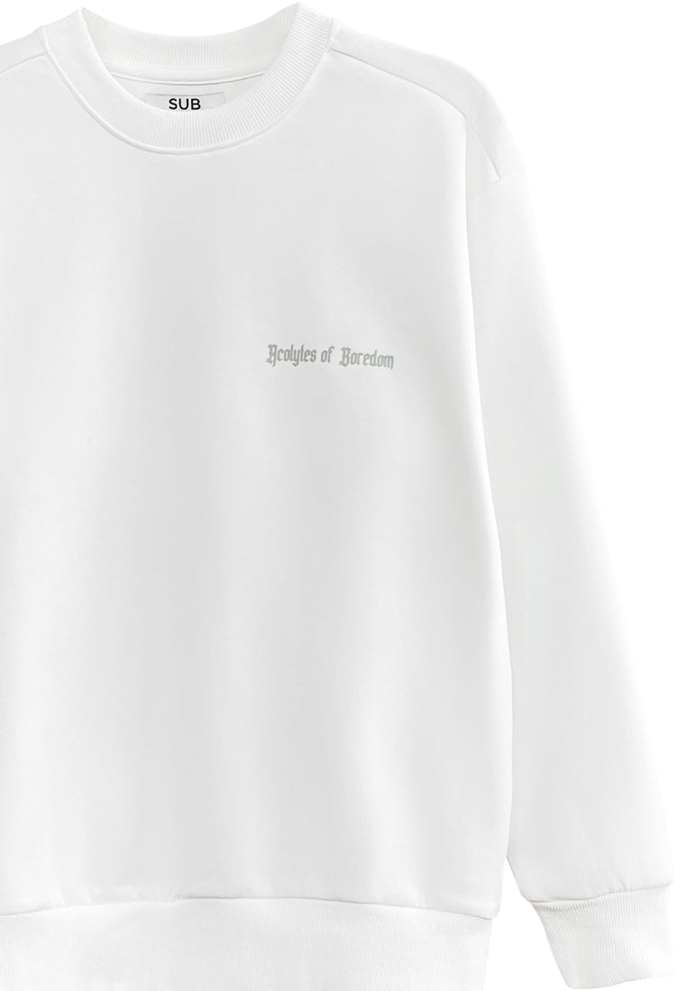 Men Long-Sleeve Sweatshirt - White - H2M460