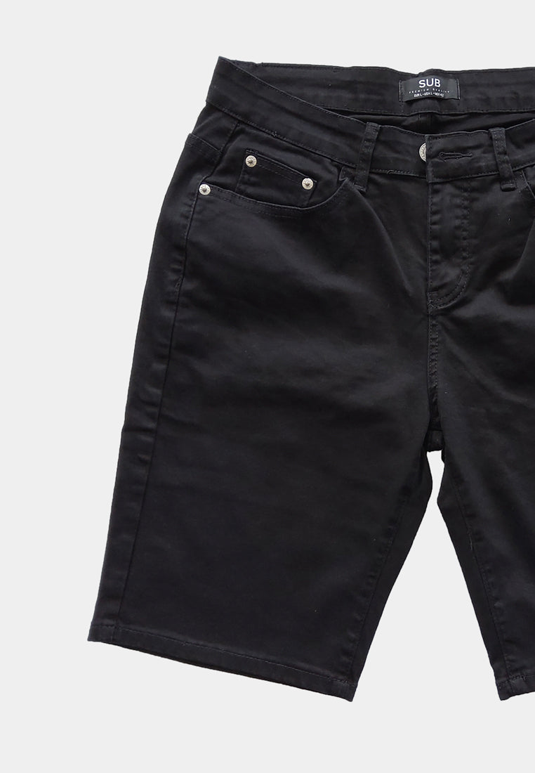 Men Short Jeans - Black - H1M125
