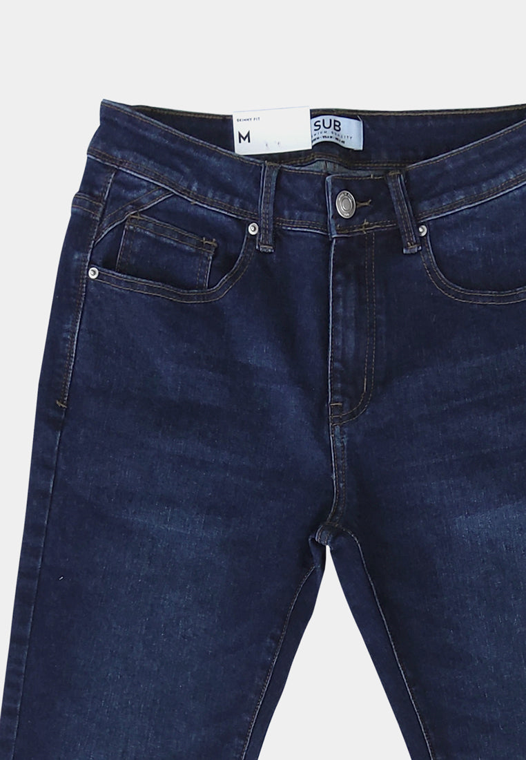 Men Skinny Fit Long Jeans - Dark Blue - S2M049