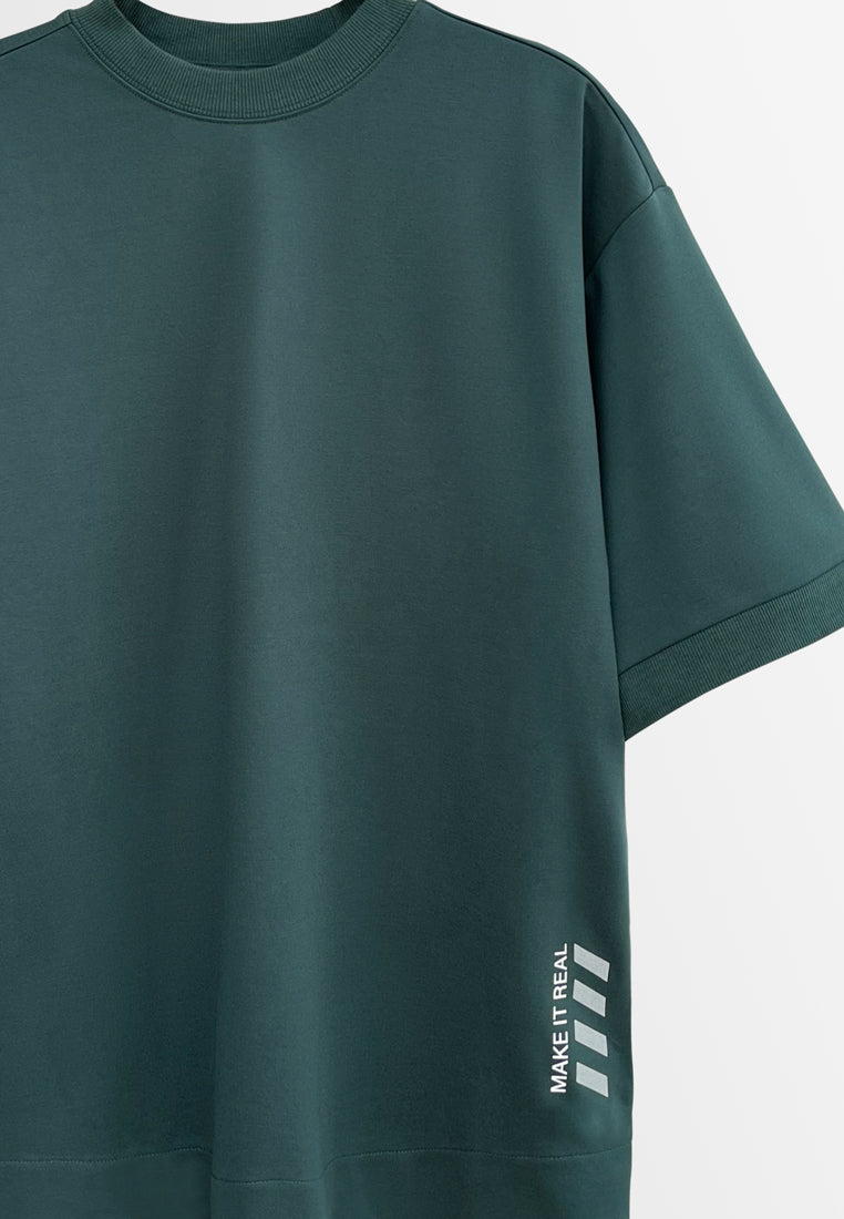 Men Short-Sleeve Sweatshirt - Dark Green - H2M510