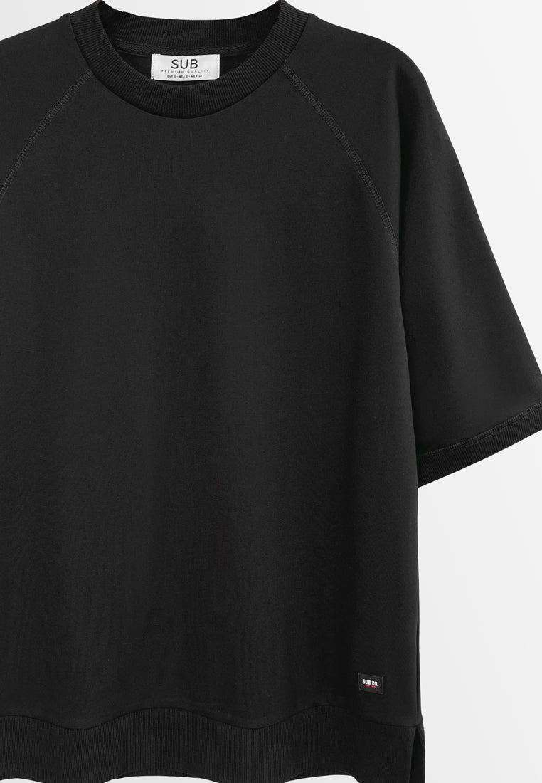 Men Short-Sleeve Oversized Fashion Tee - Black - H2M610