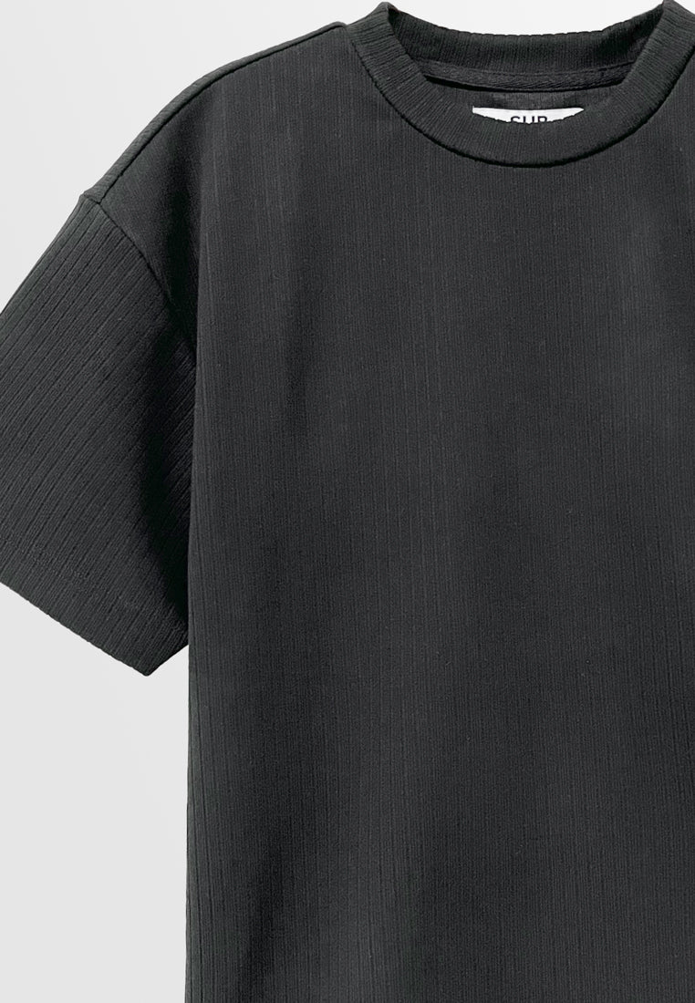 Men Short-Sleeve Fashion Tee - Black - H2M739