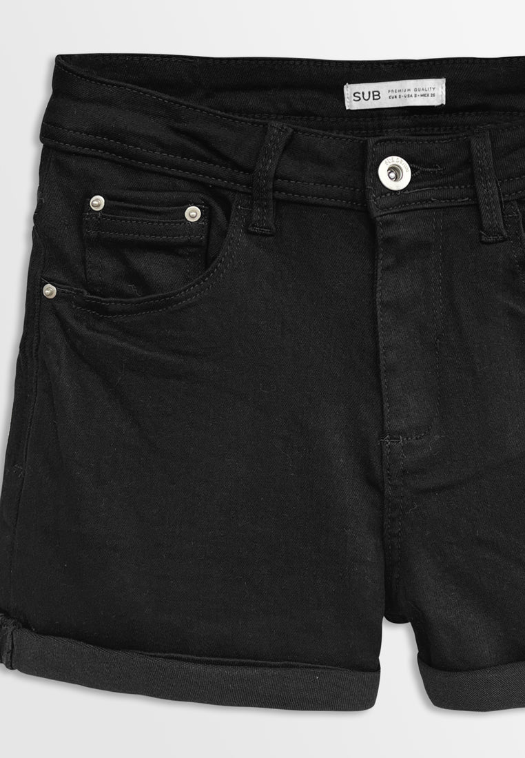 Women Short Jeans - Black - F2W380