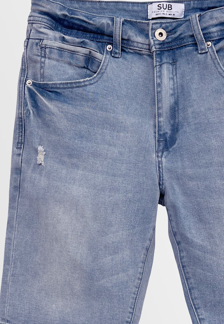 Men Short Jeans - Light Blue - H2M430