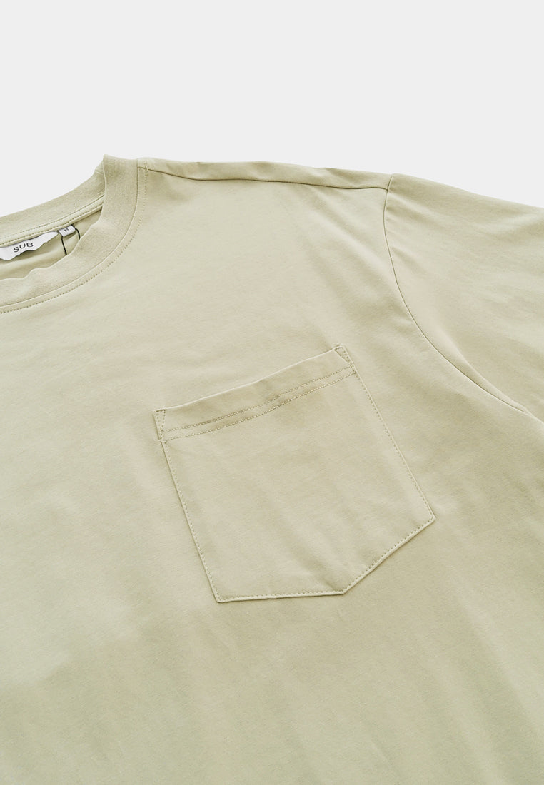 Men Short-Sleeve Fashion Tee - Khaki - M2M348