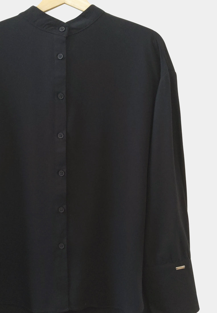 Women Long-Sleeve Shirt - Black - M2W337