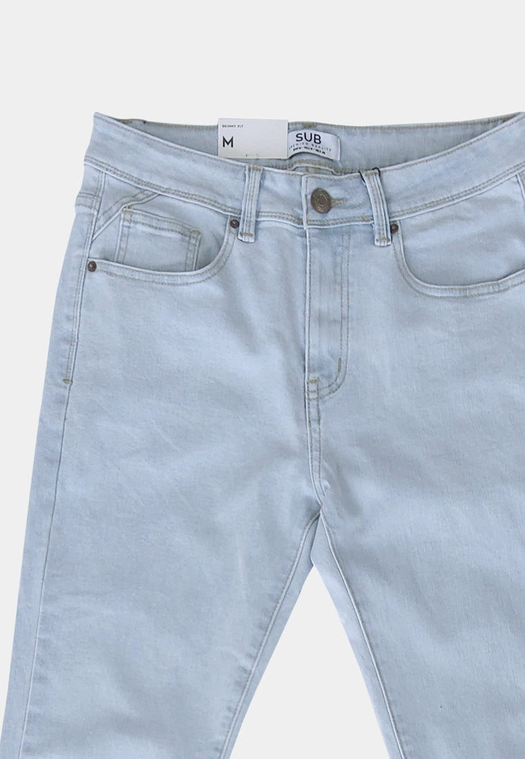 Men Skinny Fit Long Jeans - Light Blue - S2M051