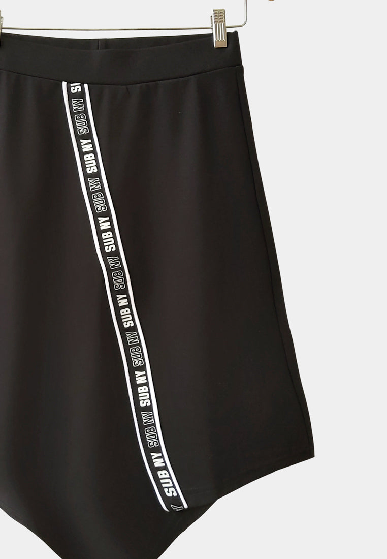 Women Midi Skirt - Black - H1W221