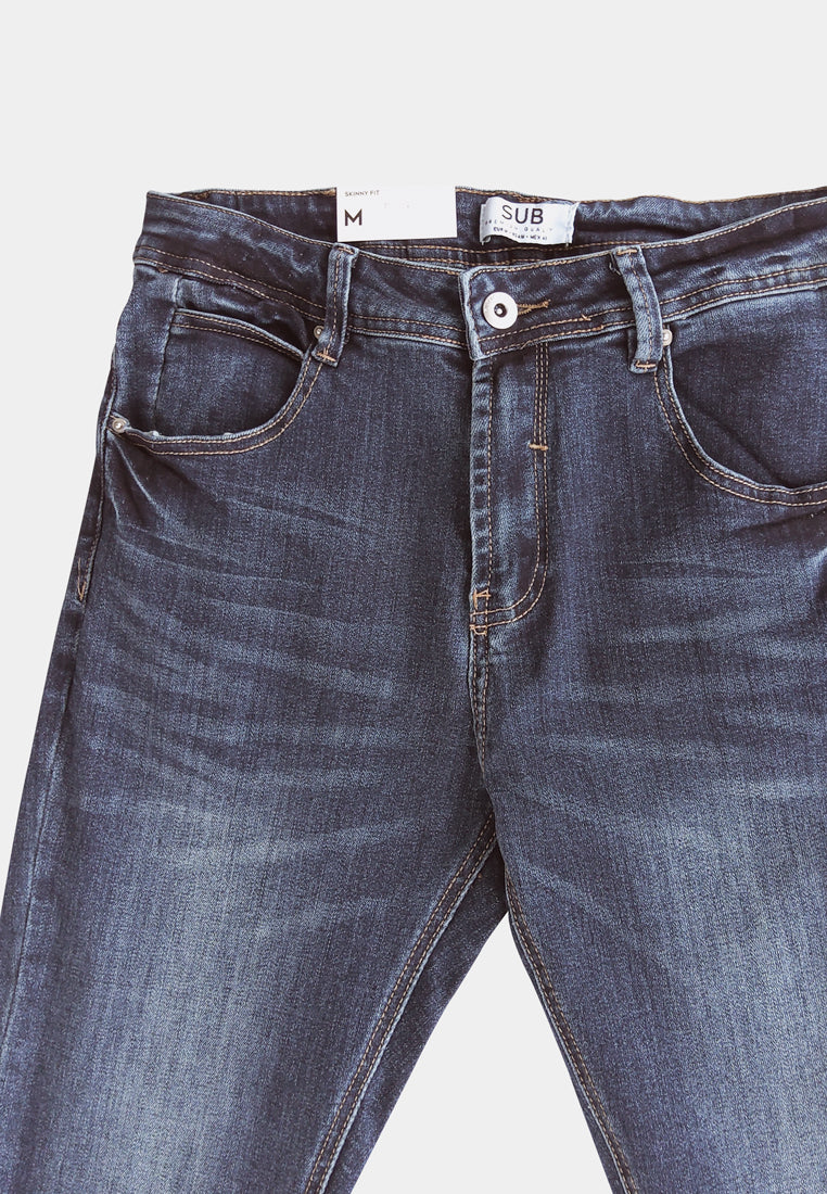 Men Skinny Fit Long Jeans - Dark Blue - M2M247