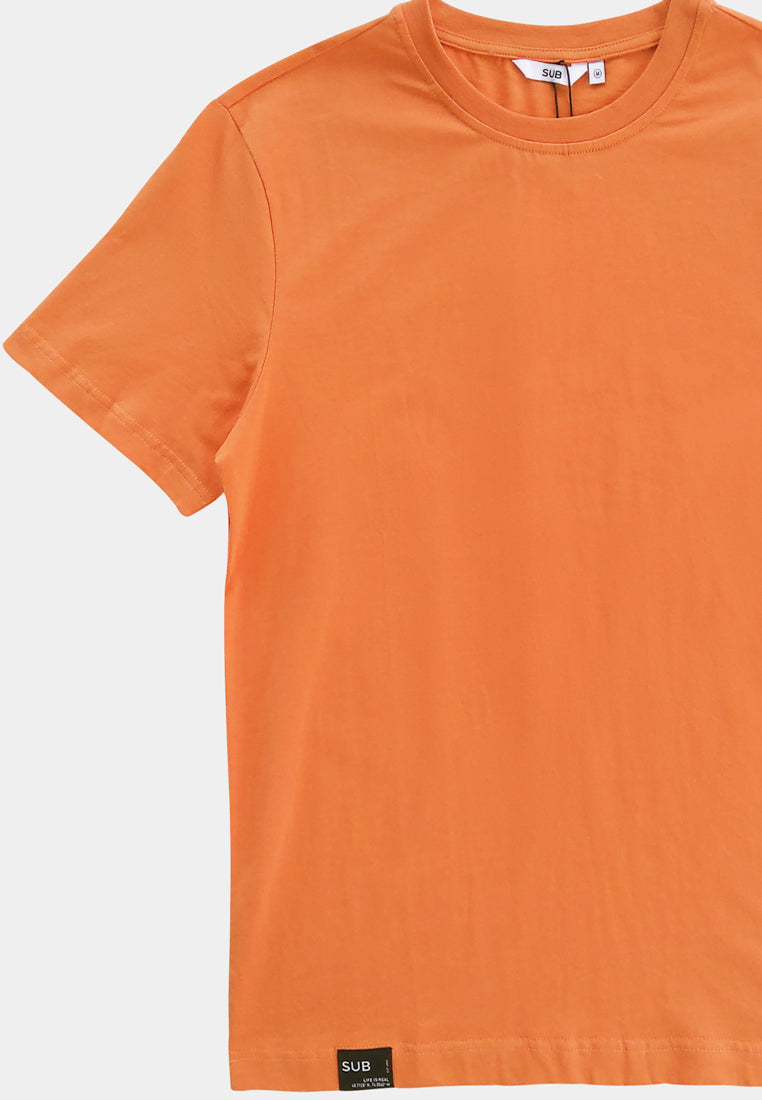 Men Short-Sleeve Basic Tee - Dark Orange - M2M297