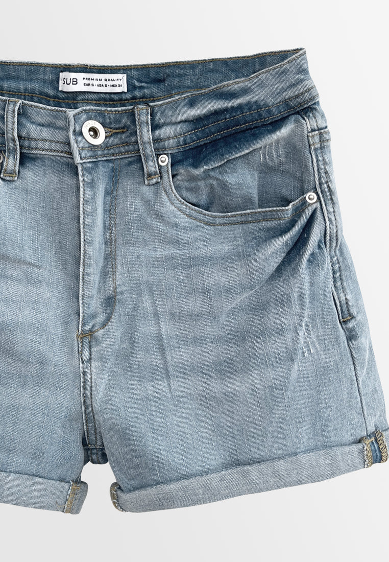 Women Short Jeans - Light Blue - H2W479