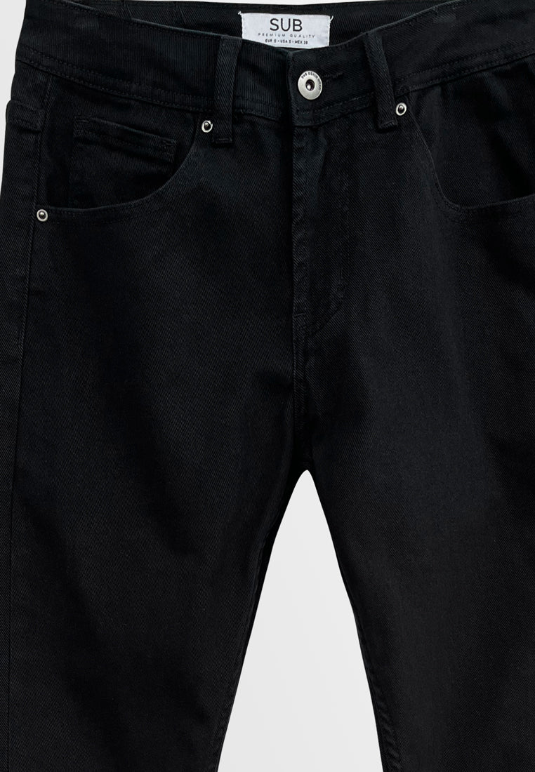 Men Skinny Fit Long Jeans - Black - REM783