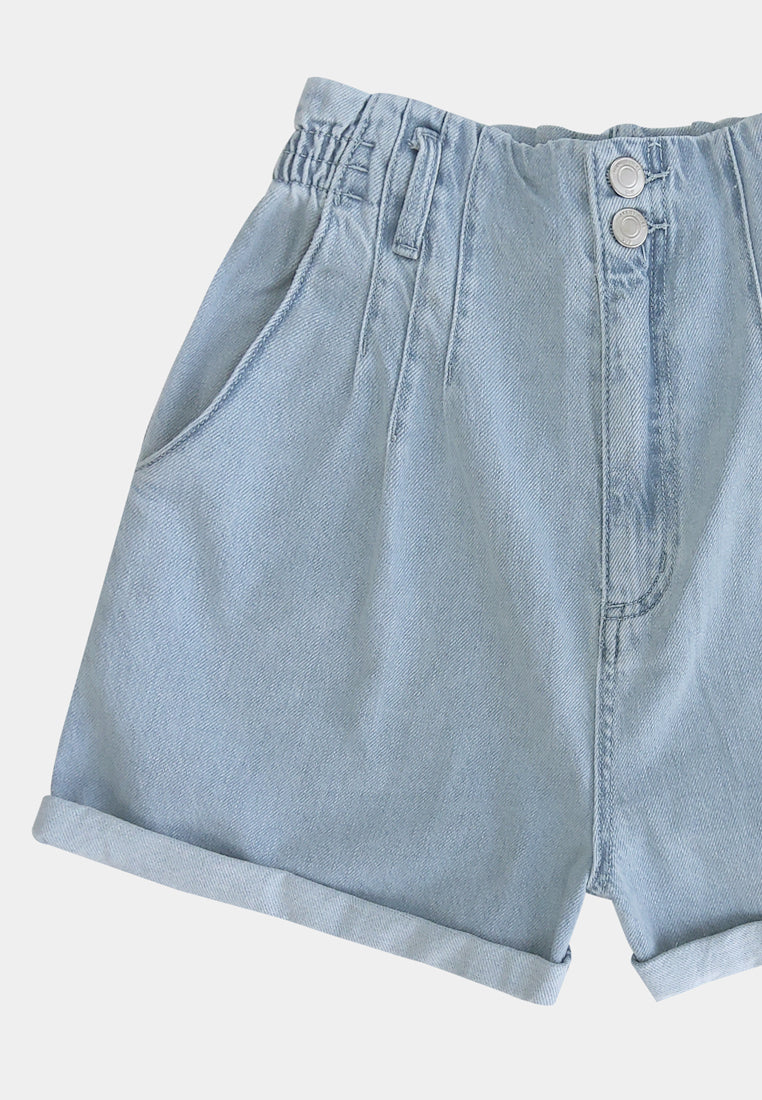 Women Short Jeans - LIGHT BLUE - M1W068