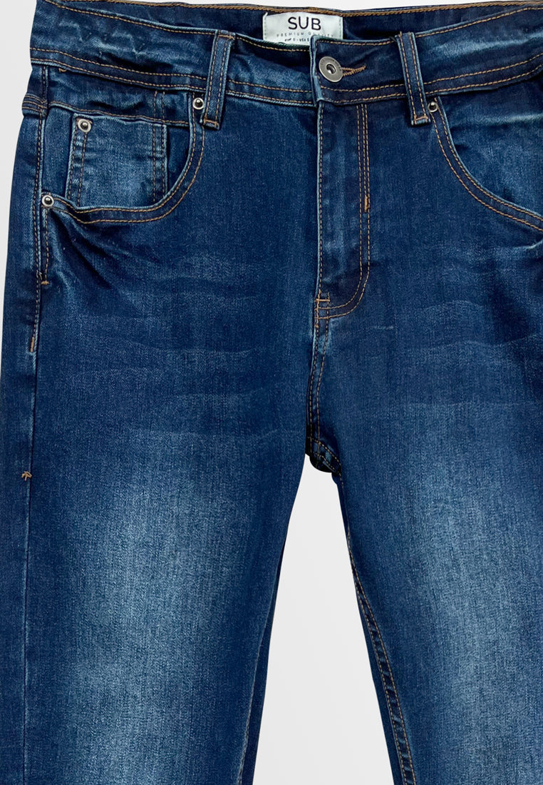 Men Skinny Fit Long Jeans - Dark Blue - H2M432