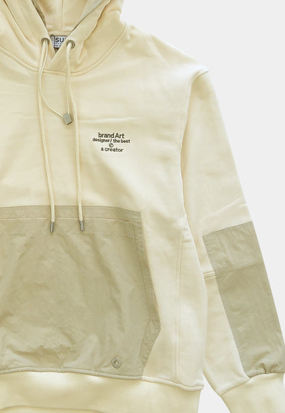 Men Sweatshirt Hoodie - Beige - H1M161