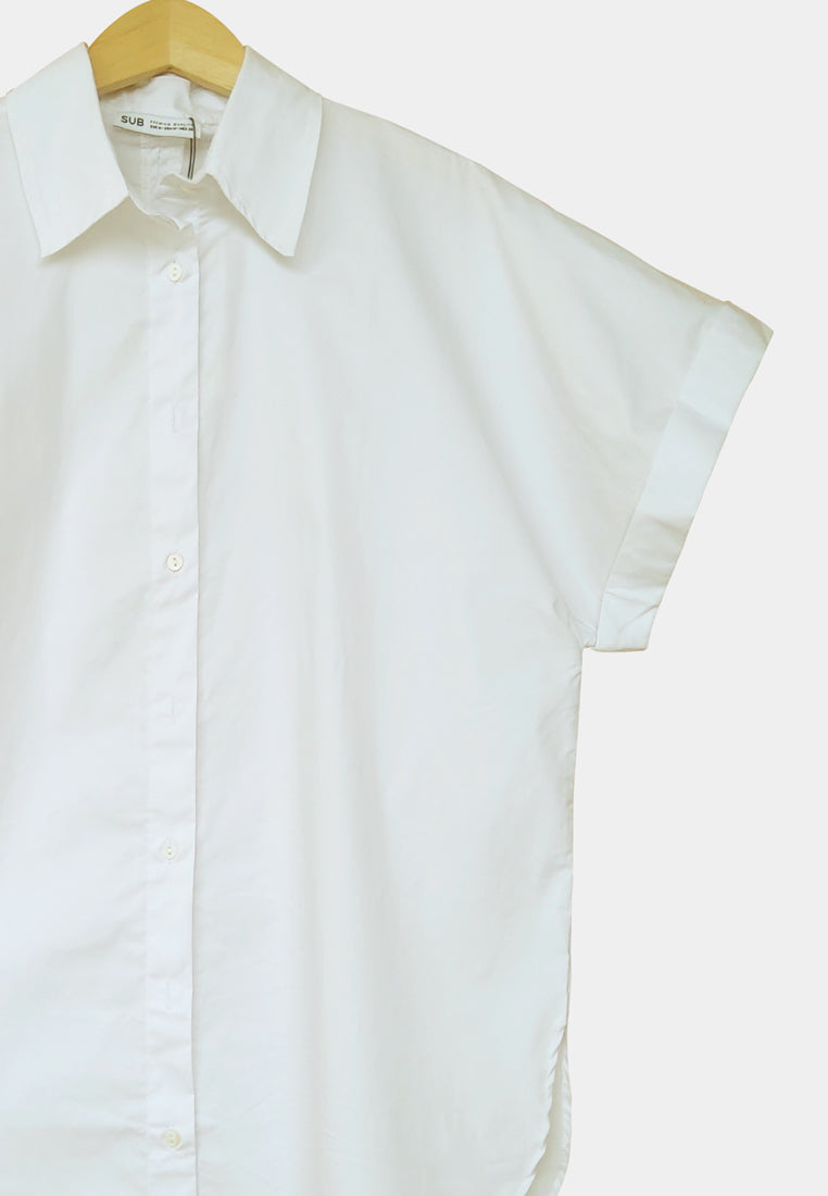Women Short-Sleeve Fashion Shirt - White - H1W270