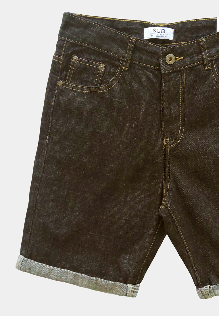Men Short Jeans - Black - F2M354
