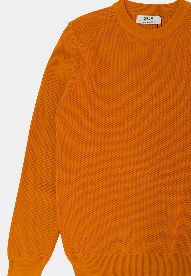 Men Long-Sleeve Knit Top - Orange - H1M218