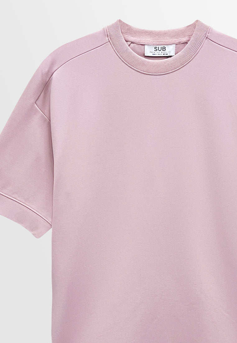 Men Short-Sleeve Fashion Tee - Pink - S3M812