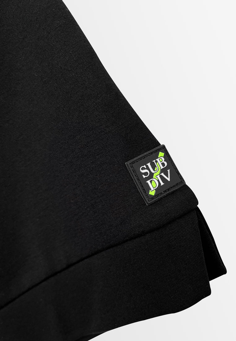 Women Short-Sleeve Sweatshirt - Black - H2W541