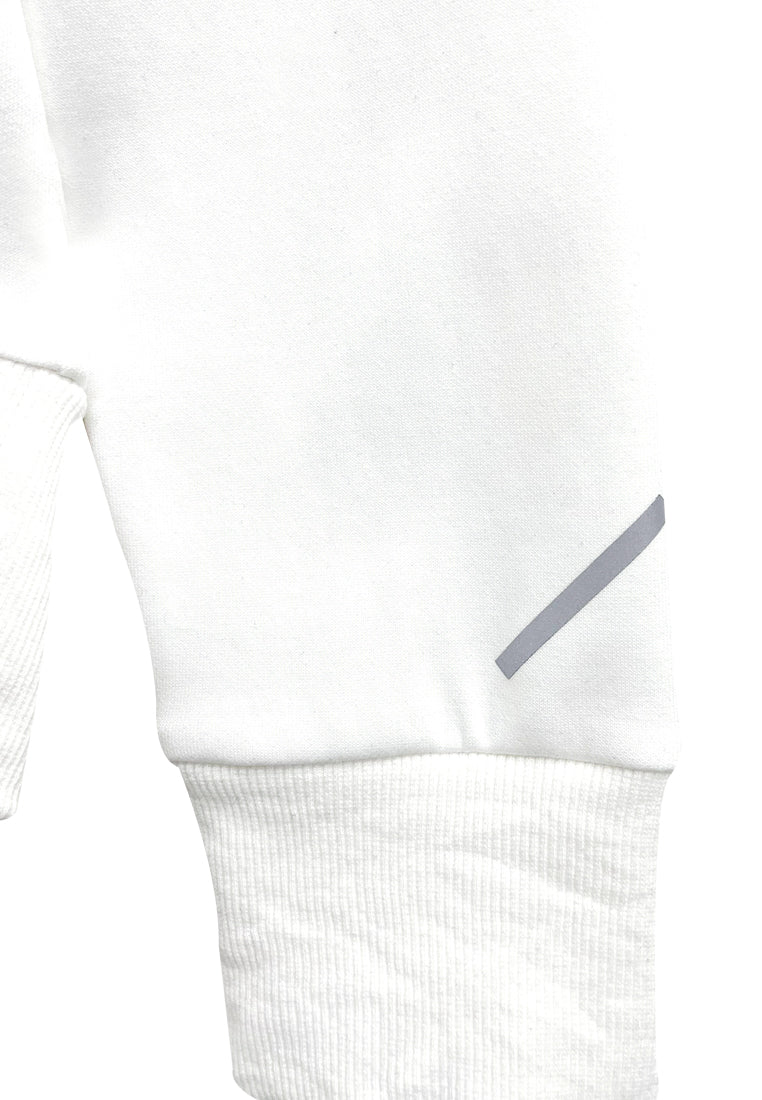 Men Long-Sleeve Oversized Sweatshirt Hoodies - White - H2M487