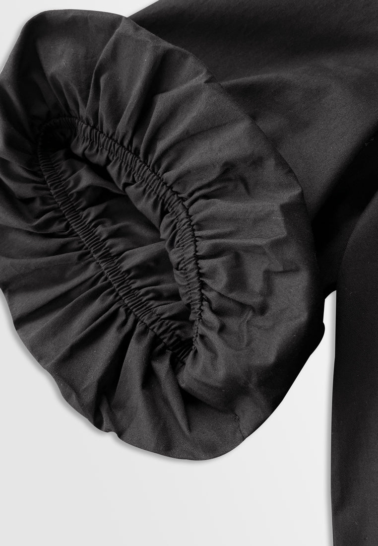 Women Woven Blouse - Black - H2W429
