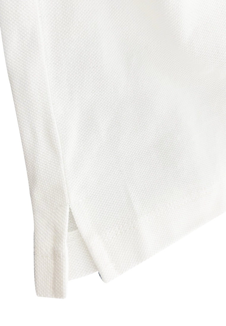 Men Short-Sleeve Polo Tee - White - S3M714