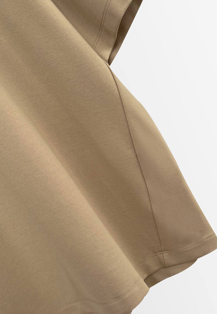 Men Short-Sleeve Oversized Fashion Tee - Khaki - H2M607