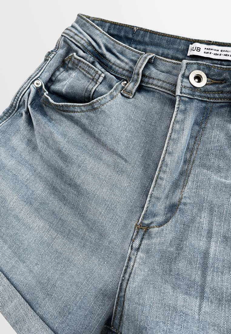 Women Short Jeans - Light Blue - H2W479