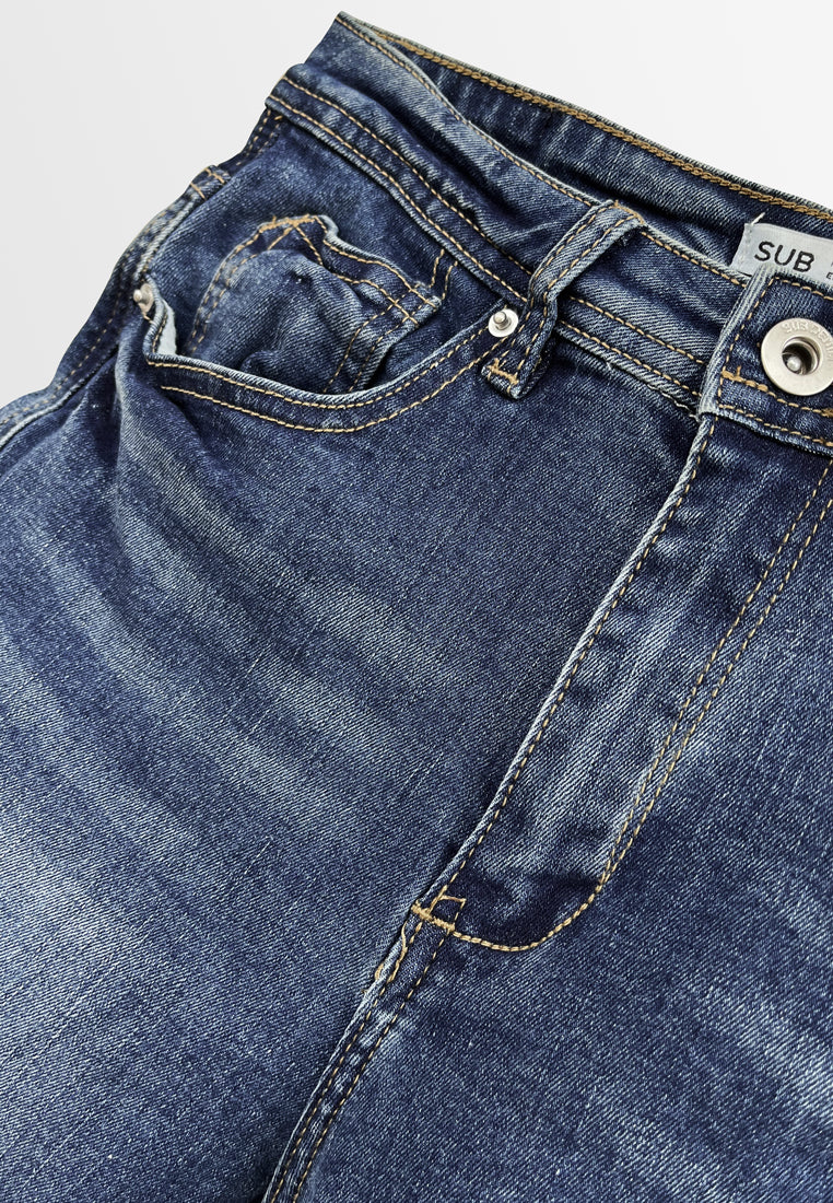 Women Short Jeans - Dark Blue - H2W480