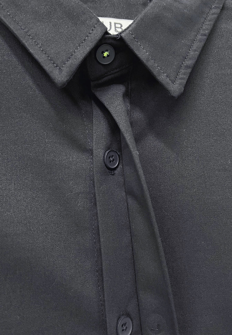 Men Long-Sleeve Shirt - Black - H2M492