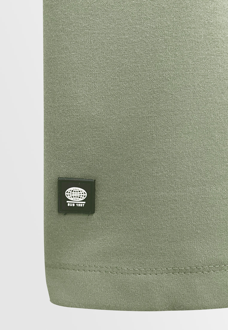 Men Short-Sleeve Fashion Tee - Green - S3M814