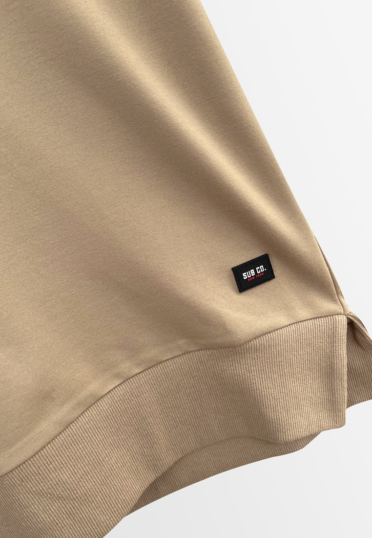 Men Short-Sleeve Oversized Fashion Tee - Khaki - H2M611