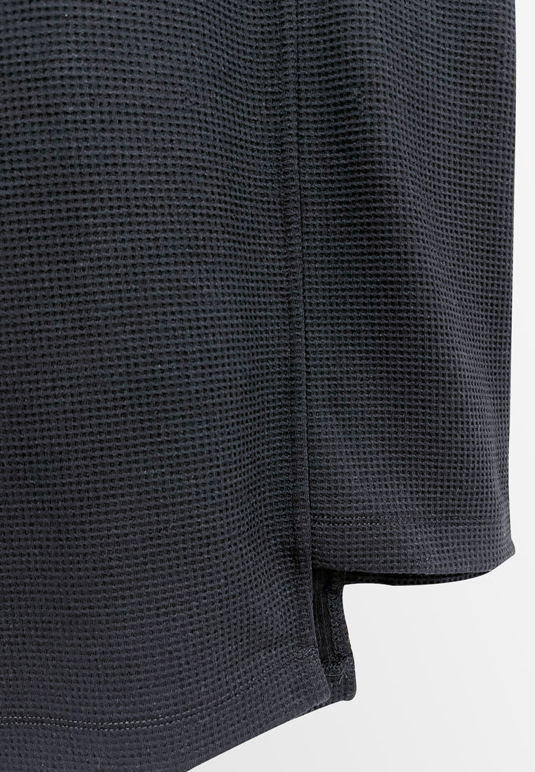 Men Oversized Short-Sleeve Fashion Tee - Black - H2M635