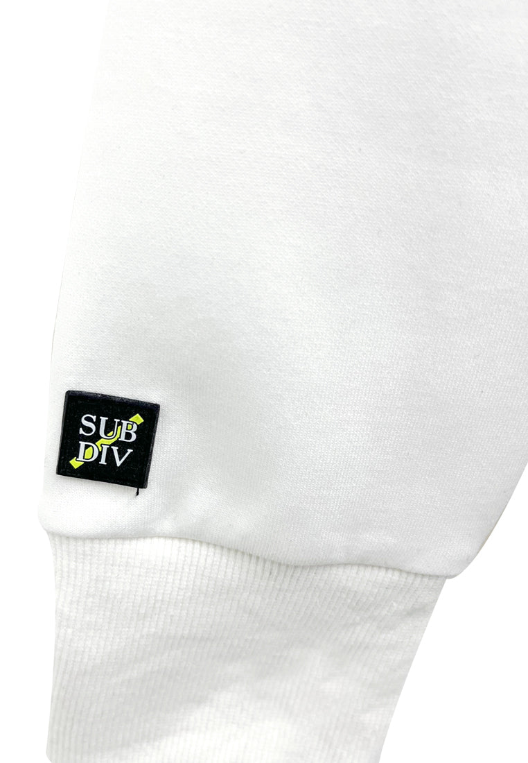Men Long-Sleeve Oversized Sweatshirt Hoodies - White - H2M487
