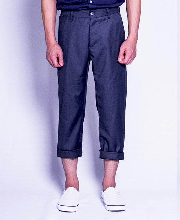 Men Slim Fit Long Pants - Grey - F9M147