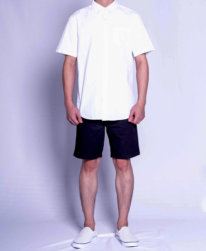 Men Short-Sleeve Shirt - White - F9M079