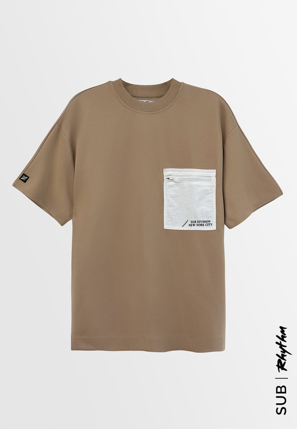 Men Short-Sleeve Fashion Tee - Khaki - H2M524