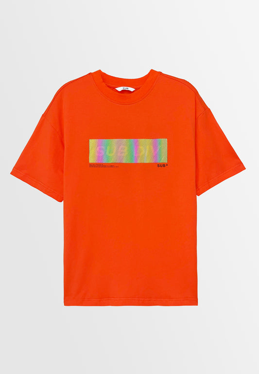 Men Short-Sleeve Fashion Tee - Orange - S3M619