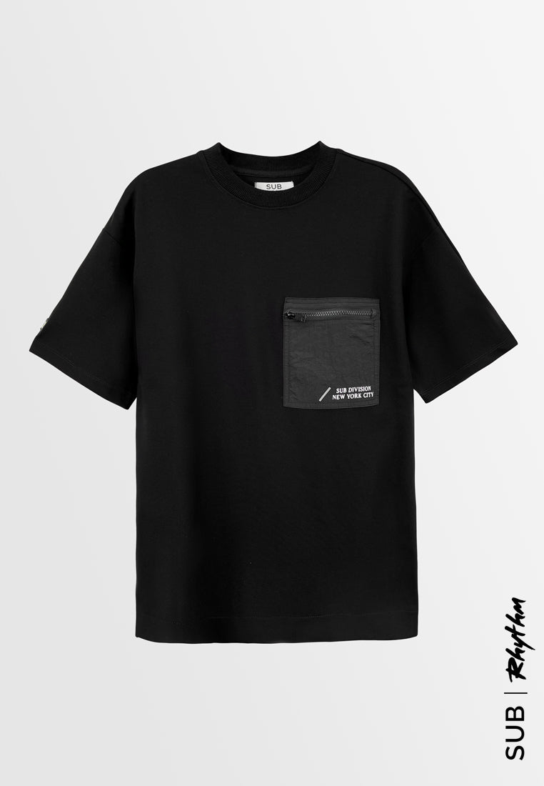 Men Short-Sleeve Fashion Tee - Black - H2M480